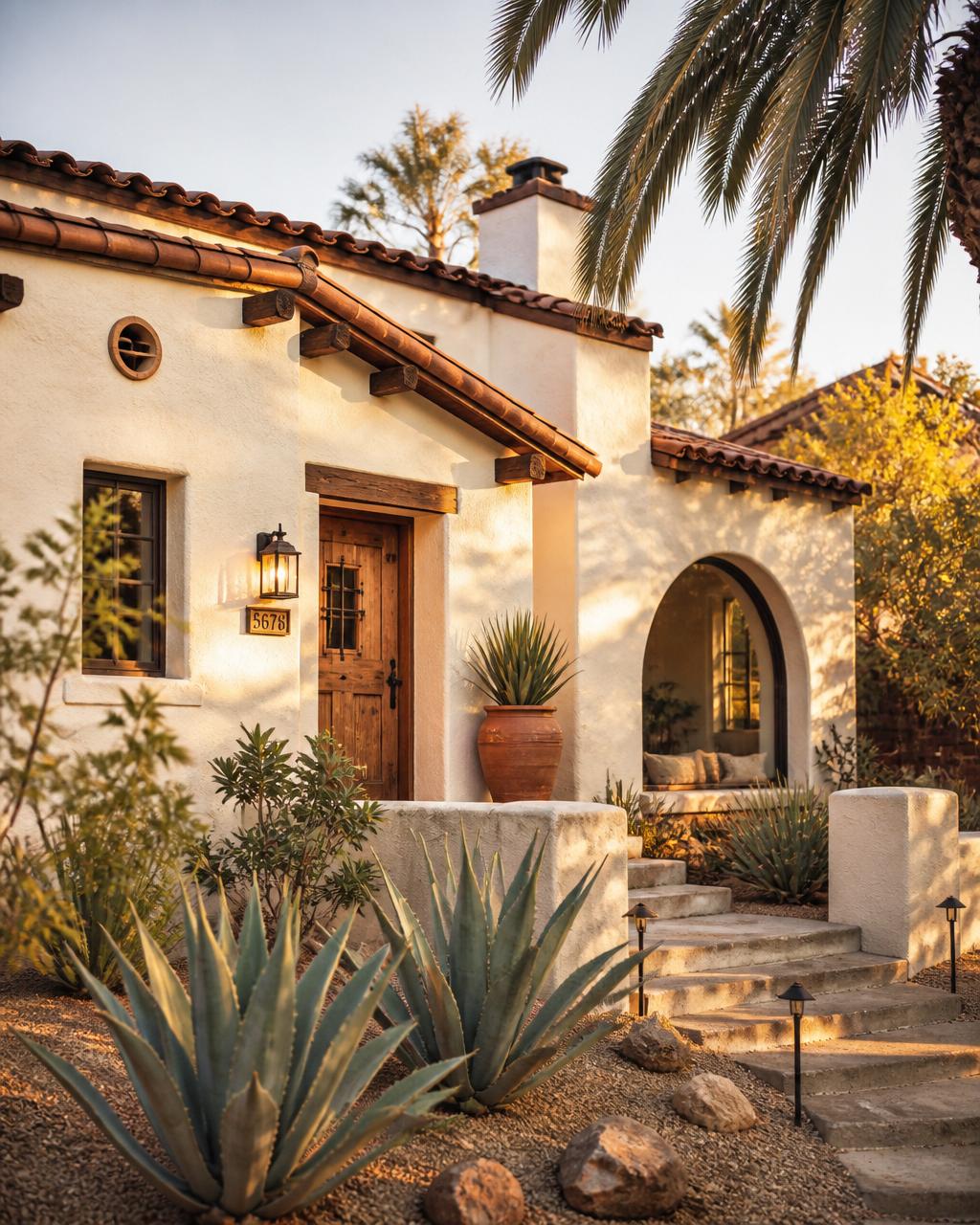 Warm Mediterranean-style home in Oak Hills, California